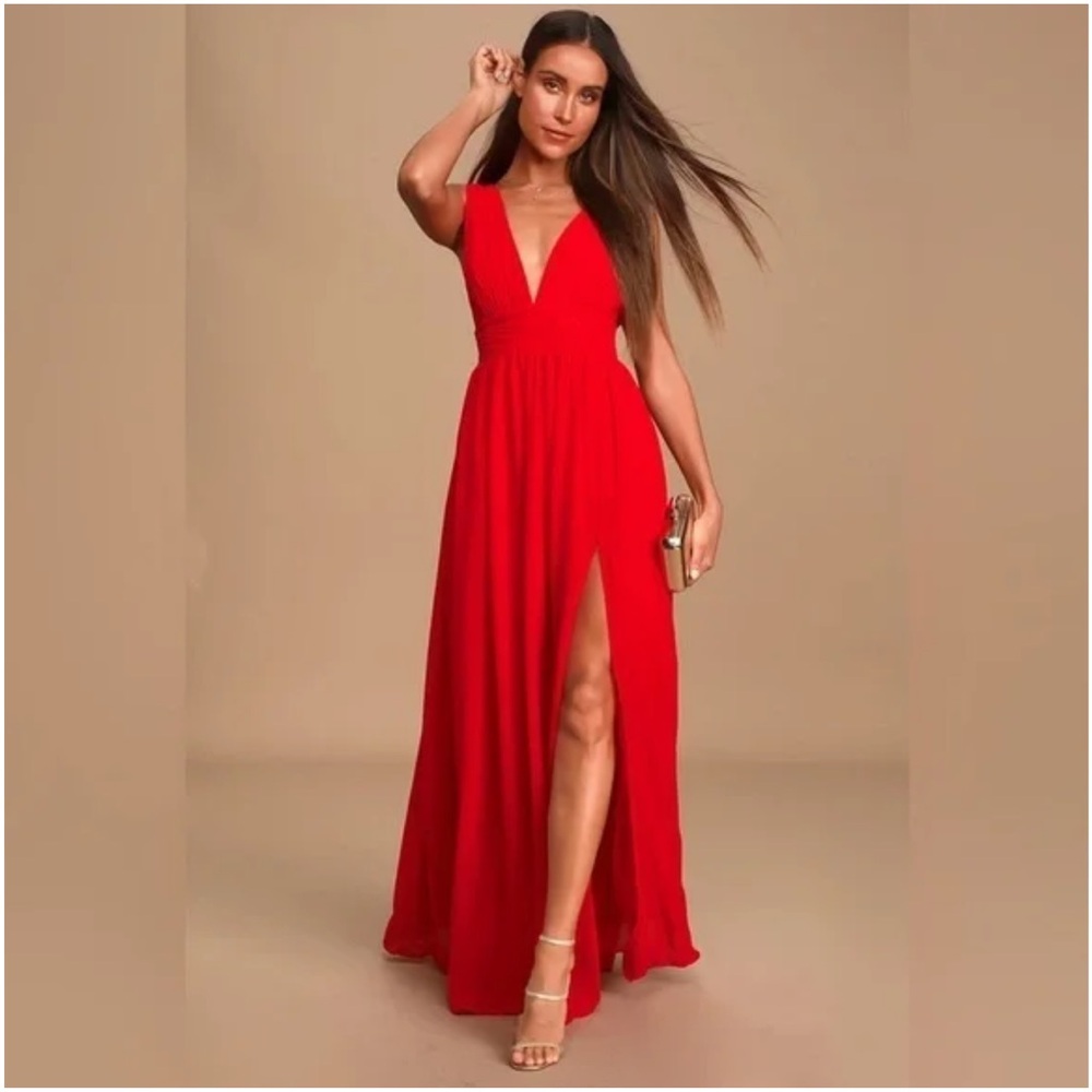 Lulu's Red Maxi Dress